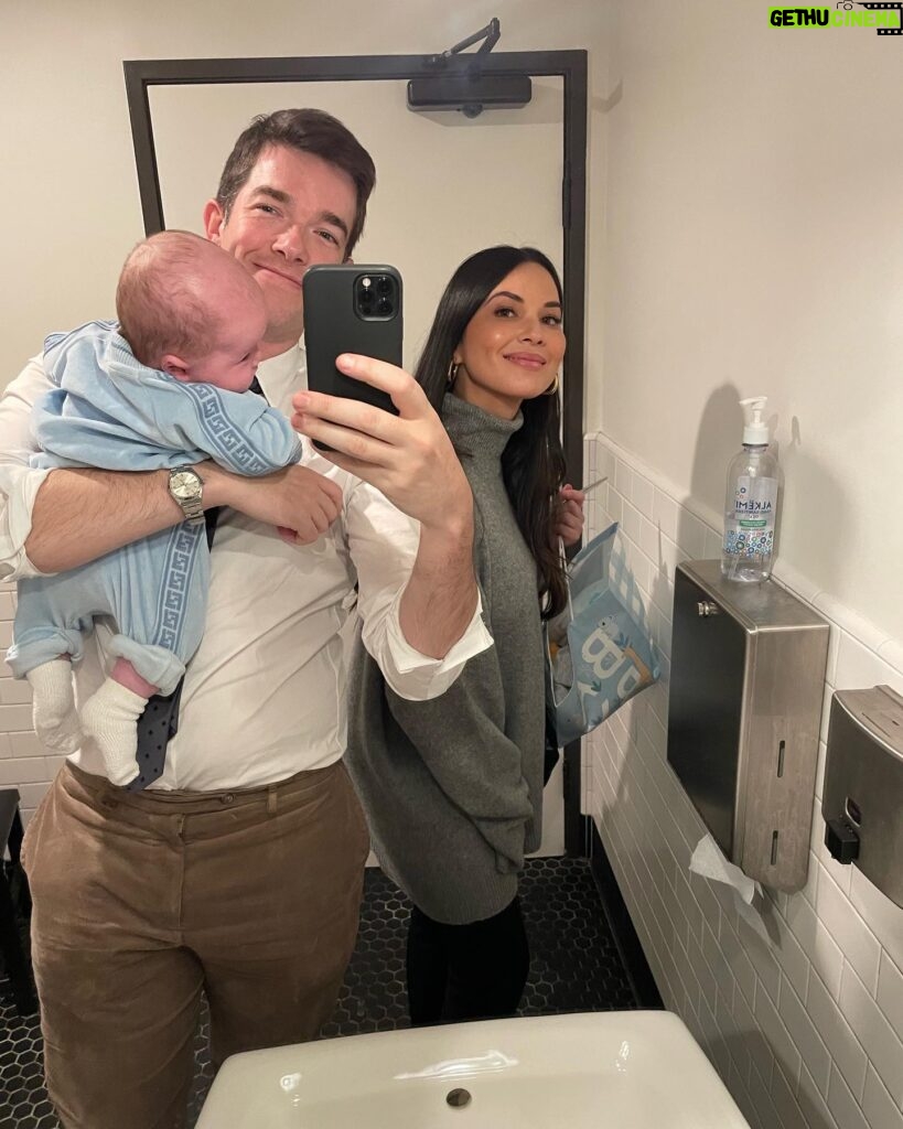 Olivia Munn Instagram - A single occupancy public bathroom that locks… a luxury for parents.
