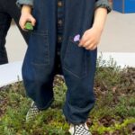 Olivia Munn Instagram - my love my heart my greatest joy wrapped up in a denim jumpsuit