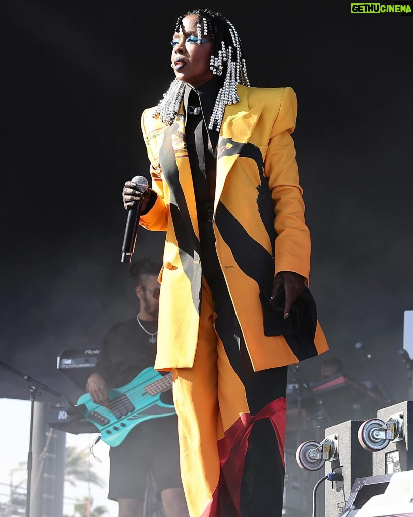 Olivier Rousteing Instagram - LAURYN HILL in BALMAIN HOMME in @princejyesi for BALMAIN 💛♥️🧡 ICON ONLY Coachella 2024 styled by @raheem111