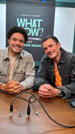 Orlando Bloom Instagram - Thank you to the one and only Trevor Noah 🙌 🙃🕺🏻Our podcast episode is now out on @spotify #ToTheEdge 🔛 @peacock 🦚
