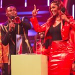 Osas Ighodaro Instagram - ♥️💃🏽💥 …it’s the energy for me! 🎤 | @africamagic Overall Best - Celebrity Showdown 📸 | @photogirlnaija 💄 | @t.alamodebeauty 💇🏾‍♀️ | @touchofibee 👗 | @mosesebite #OsasIghodaro #AMOverallBest #Host #vibes #blessed 💥