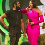 Osas Ighodaro Instagram - 💖a Damsel on hosting Duties …. w/ ‘Overall Best’ 💖 📸 | @photogirlnaija 💄 | @t.alamodebeauty 💇🏾‍♀️ | @touchofibee 👗 | @mosesebite 🎤 | @africamagic ‘Overall Best’ #OsasIghodaro #AMOverallBest #Host #vibes #blessed 💥