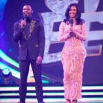 Osas Ighodaro Instagram - 🌷It’s a Wrap …. w/ ‘Overall Best’ Celebrity Showdown🌷 It was immense fun and enjoyment being your host on @africamagic ‘Overall Best’! I adored the energy from everyone and grateful for the opportunity! Big shoutout to @africamagic @gotvng @busola.tejumola @ucheikejimba and the entire cast and crew of OverAll Best! Huge hugs and appreciation to my management and glam squad 🥰 I’m grateful for all you all do!!! … until next time… Peace and God’s Blessings!! 💐💐 📸 | @photogirlnaija 💄 | @t.alamodebeauty 💇🏾‍♀️ | @touchofibee 👗 | @mosesebite 🎤 | @africamagic ‘Overall Best’ Celebrity Showdown #OsasIghodaro #AMOverallBest #Host #vibes #blessed 💥
