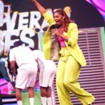 Osas Ighodaro Instagram - 💖💚 smoooooth 💖💚 Make sure to catch another episode of ‘Overall Best - Celebrity Showdown’ only on @africamagic 💚💖 📸 | @photogirlnaija 💄 | @t.alamodebeauty 💇🏾‍♀️ | @touchofibee 👗 | @mosesebite #OsasIghodaro #AMOverallBest #Host #vibes #blessed 💥