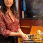 Padma Lakshmi Instagram - These Cambodian beef sticks are amazing over an open fire when the weather is nice and you’re gathering with friends, but this week my grill pan on the stove will have to do in this rainy New York weather. The marinade is kreung – a combination of aromatic flavors that is the base of many Cambodian dishes. I’m thankful to my friends in Lowell Massachusetts for letting me in on the secret when I visited for Taste the Nation!