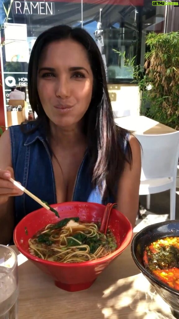 Padma Lakshmi Instagram - Noodle season 🍜 #ramen #noodleseason #slurp #warmmeup