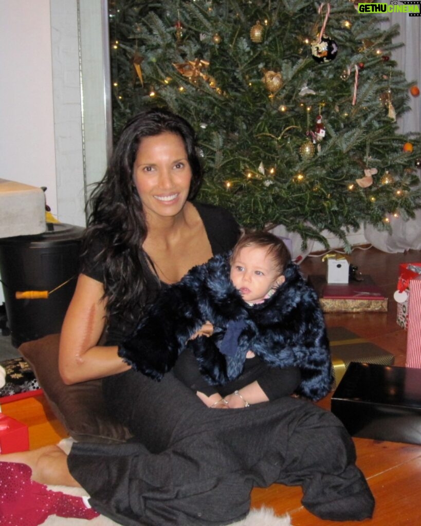 Padma Lakshmi Instagram - We are Christmas fundamentalists – nothing to do with Jesus for us, just candy canes, twinkly lights, hot chocolate, gingerbread houses, mistletoe, and cookies.