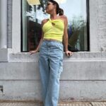 Pamela David Instagram – Me encantaaaaaa 💣💣💣💣💣#modoverano trabajando 😍😍😍😍 #Jeans @denim_west
#remera @edelerra 
#gafas #sol #summer @ozonogafas 
#makeup #pelo #vestuario @nacha_gama