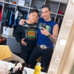 Paolo Ballesteros Instagram - Happy PRIDE! 🏳️‍🌈 and Happy father’s day mga Dabarkads! From me and my ninang 😉🤭😘 @allan_klownz
