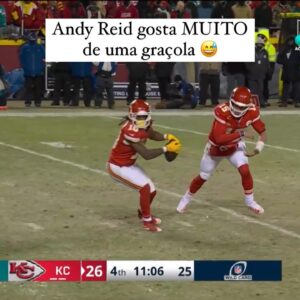 Patrícia dos Reis Instagram - Running back e quarterback trocando suas funções? 🧐 Nada como uma boa graçola nos Playoffs! 🙌

📺: @nflredetv
