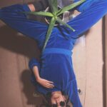 Patricia Allison Instagram - Blue decadence : 🌱 t h a n k u for my velour trackies @suziekondi ❄️ they’re rlly comfy & awesome 🦦