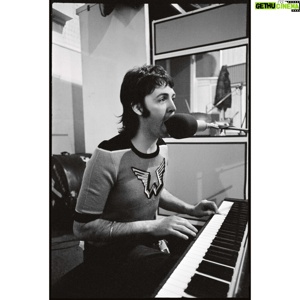 Paul McCartney Instagram - Paul recording 'Red Rose Speedway' at Abbey Road Studios, London, 1972. 🌹 Marking 50 years of the iconic Wings album, 'Red Rose Speedway' will be released on limited edition half-speed mastered vinyl on 22nd April for @recordstoreday. Photo by @lindamccartney