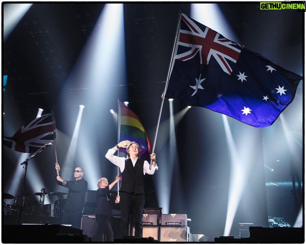Paul McCartney Instagram - The 2023 GOT BACK tour has begun 🎸🇦🇺 Maybe we’re amazed at the way we really love you, Adelaide. What an incredible opening night! #PaulMcCartneyGotBack