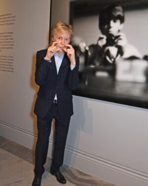 Paul McCartney Instagram - Last night, Paul hosted family and friends at the @nationalportraitgallery in London to celebrate the opening of his new exhibition 'Paul McCartney Photographs 1963-64: Eyes of the Storm' 📷

The exhibition opens to the public tomorrow and runs until 1 October, 2023. Find out more and get tickets via the link in bio. #EyesOfTheStorm