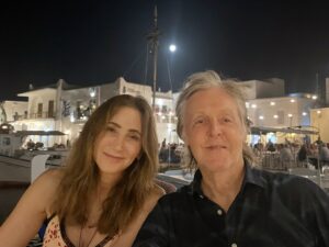 Paul McCartney Instagram - Happy anniversary to my lovely wife, Nancy.  Let’s have a great one - Paul 💘
