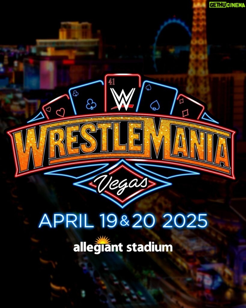 Paul Michael Lévesque Instagram - BREAKING: #WrestleMania 41 is coming to @AllegiantStadium in Las Vegas, LIVE on April 19th & 20th 2025!