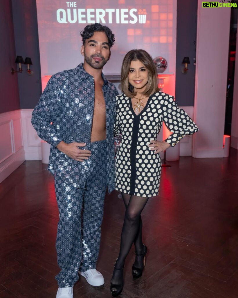Paula Abdul Instagram - Feeling so incredibly blessed to have received the Straight Up Ally Award at the @queerty Awards ♥️ The LGBTQ community has always held such an enormously large place in my heart, soul, and being. They have truly been such magnificent allies to me, which I’m eternally grateful for. I loved getting to see so many wonderful humans last night, including my dear friend Evan Lamberg, who is part of @loveloudfest Foundation that helped put on this event, and @davidarchie, that performance was EVERYTHING to me! Thank you #Queerties, continue to shine bright, I love you all! 💋🏳️‍🌈  XoP  Makeup: @callitodeh Hair: @hair.by_jen Dress: Vintage @emanuelungaroparis Photos by @stevenonthescene and @kitkarzen