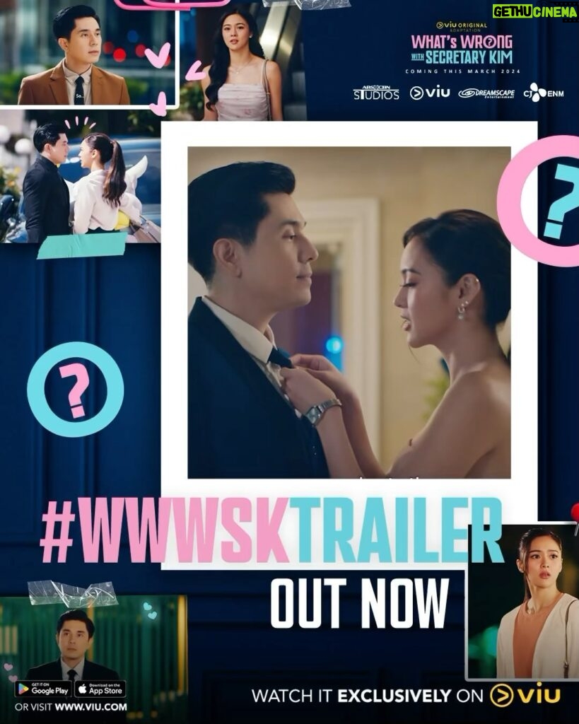 Paulo Avelino Instagram - When things go wrong, love makes it right 💖💙 The much awaited #WWWSKTrailer is finally out! Watch it EXCLUSIVELY on Viu! Download the app or visit www.viu.com. #ViuOriginalAdaptation #WhatsWrongWithSecretaryKim #KimPau #KimPauOnViu #WWWSKiligTrailer