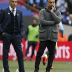 Pep Guardiola Instagram - Pep Guardiola on the Wembley touchline through the years ⏩