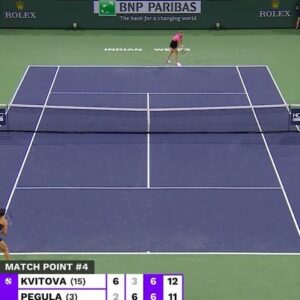 Petra Kvitová Instagram - That fourth match point save 😳

INCREDIBLE fighting spirit from @petra.kvitova 🙌

Through to the last eight in #TennisParadise!