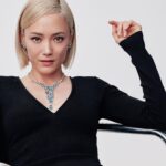 Pom Klementieff Instagram - Pom Klementieff wears a masterpiece of High Jewelry from the Le Voyage Recommencé collection, where the Maison's emblematic panther appears to watch over a set of three aquamarines totalling 20.33 carats. #CartierHighJewelry #LeVoyageRecommencé
