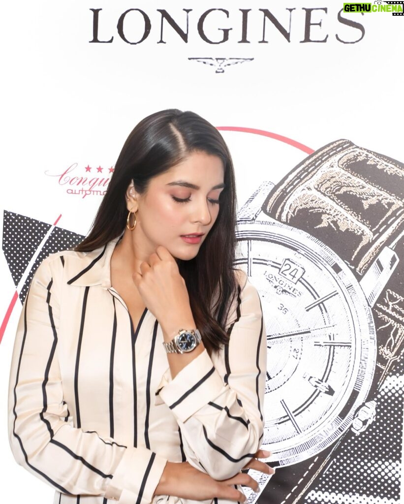 Pooja Gor Instagram - Time flies, but style is eternal. ⏳ Immersed myself in the world of @longines at a captivating event, learning about their legacy and admiring exquisite timepieces straight from the Swiss museum. Thanks for the fascinating journey, Daniel Hug! #EleganceIsAnAttitude #Longines #Timepiece #WatchLovers #SwissMade #LuxuryWatches #VintageStyle #Timeless