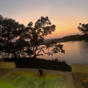 Prakriti Kakar Instagram - Birthday getaway at @kaiagoa 🍀 
Immaculate vibes, stunning sunsets and excellent food 🏡
Can’t wait to be back! 🥹