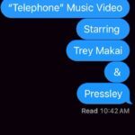 Pressley Hosbach Instagram - Meet me in the @youtubemusic chatroom on my @youtube channel tomorrow at 2:45pm PT/5:45pm ET. Let’s watch my TELEPHONE music video together. 🎥📲 @pressley