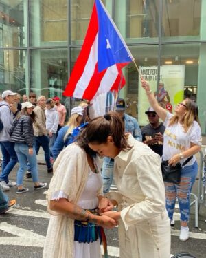 Princess Nokia Instagram - Yesterday was an absolute dream come true. Thank you @workingfamilies & @aoc for inviting me to March aboard your float at the Puerto Rican Parade. My heart is so full, I felt so at home, and made so many new friends. Alexandria, my darling sister. Sharing this moment with  you was a life changing milestone. You are so cherished and loved. I am so proud and in awe of the work you do on the behalf of our communities with the @workingfamilies and in Congress. @britt4congress @anamariaforny & @tiffany_caban I am also so proud of your political contributions and activism that you do on behalf of our people. You inspire me DEEPLY. Your are such lovely beautiful individuals. It was an honor to meet you all . Together we have all made our ancestors proud 🥹🥲💐💞🪶