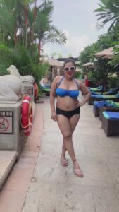 Priya Gamre Instagram - Pool day.🌈 . @luckysaini95 @luckkysaini95
