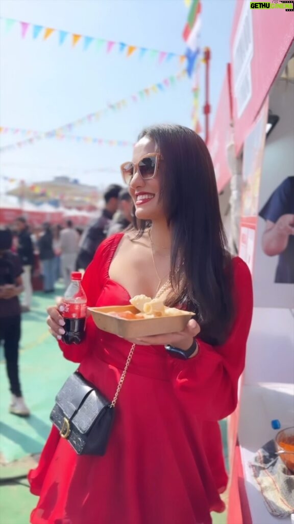 Priyanka Karki Instagram - Had a blast at the Coca-Cola event! Can you believe Coca-Cola Nepal made it into the Guinness World Records with the biggest momo party ever! Indulging in yummy momos, jamming to live music, and chilling with Nepali artists and the incredible Papon made it an unforgettable night. #kathmanduiscooking #CocaColaNepal Thank you for my outfit @kusum_the_boutique