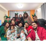 Priyanka Karki Instagram – Our Annual Christmas Dinner at Ayanka Niwas ♥️
What a beautiful night ✨ 

Thank you for our beautiful matching PJs @hygge_wears 🦋

Vlog out on my Official YouTube Channel 🖤
Link in bio 💜