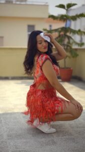 Priyanka Karki Instagram - Had a similar dress from a shoot so I thought why not! ♥️☺️ #yimmyyimmy Thank you for the dress @kusum_the_boutique 🎥 @ayushmandsj Thank you for the patience baby ♥️