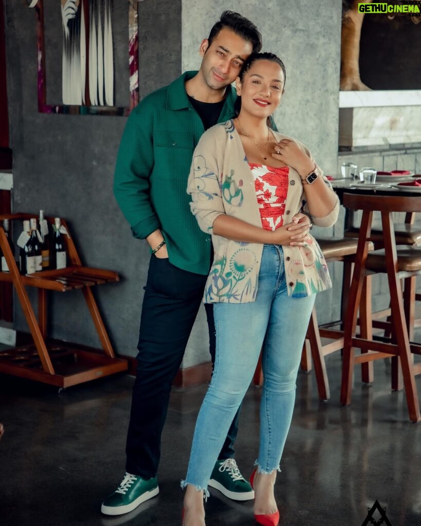 Priyanka Karki Instagram - Celebrating Daddy ♥️ HAPPY BIRTHDAY MAYA ☺️ Thank you for the lovely decor @ferns_and_petals_nepal Thank you for these amazing memories @alphapicturesnepal And thank you for the great hospitality @vivantakathmandu My cardigan from @the_kda 🦋
