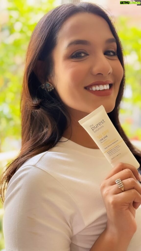 Priyanka Karki Instagram - The Purest Solutions Invisible UV Protection Sunscreen is your daily hydration hero, with Hyaluronic Acid & Shea Butter. Get that PA protection for 8 hours of pure UV defense! #thepurestsolutions #spf #spf50 #myfavorite #skincareroutine #skincare #selfcare