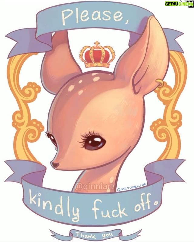 Qing Han Instagram - Reworked a cute-ass doe, for all your "fuck-off" needs 😂✨✨~ I had a reason why I drew this but I can't quite remember anymore...the eyelashes were kinda fun to animate though 😂 I have a feeling I may offend some people with this...this isn't directed at anyone in particular! At last not that I can remember anymore...😝 lol~