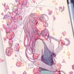 Qing Han Instagram - April shower bring May flowers 🌸☔️🌸 • • • Tried a more, softer, pastel-y look. Let me know how you guys like it (=´∀｀)人(´∀｀=) ~ it's been a while, sorry @-@~ I spent quite a bit of time working on the book cover I did for @connieglynn, and because I'm still not doing the best health-wise, it took much longer than I expected 😅~ The more recent good news is that at least the scar tissue in my heart has stopped growing since I started trying this new medication I'm lab ratting for 😆😂! Though it's still blocking a lot of my heart arteries haha, so moving fast is still quite difficult. There's new meds my doctors want me to try, but they're crazy expensive, like $300 a month expensive @-@;;, on top of the meds I already need....So I kinda finally started a patreon. I'm not officially announcing it yet, I'm still on this bucket-list Japan trip; I do have some wips up for this though 😁~ nothing formal or extravagant, just gonna be a pay what ya want wip blog-y type of patreon (●°u°●)​ 」 Thanks for dropping by 😊 • • • • • #illustration #pencil #umbrella #flowers
