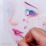 Qing Han Instagram - How To (mess up then fix) Draw Lips. 😂~ 💋 Glossy or matte lips? I dunno why but I've always really loved glossy lips ♪(´ε｀ ) • • • Editing this smallll part took kinda long too loll. I'm gonna edit the while video later, just dunno when yet cause I'm working on the 3rd cover for..well, you guys will see eventually haha. I'm just very slow at working on anything these days cause back pain xD • Before I woke up I dreamed that my chest scar was all reduced to the point where it was hardly visible looool. I was so disappointed when I woke up 😂😭😭. The disappointment was so palpable I had to share lmaooo ~ oh well haha 😆 • Ps, thank you guys for all the birthday wishes and coffee 💕💕💕~ • • • #illustration #painting #lips #howto