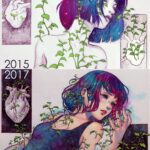 Qing Han Instagram - 2015 vs 2017 (＞人＜;) I've really improved on the way I drew leaves, if I do say so myself 😂~ I didn't actually look at the old drawing much when I "redrew" it though, so there are places I would've done differently had I actually looked at the old version... Anyways, #tbt of sorts? Haha. Sorry I keep posting these Lolol~ there are a lotta old daily sketch stuff I wanna redo actually. I guess I shouldn't make a comparison every time but it's just fun.....😆 Might delete later when I clean house haha~