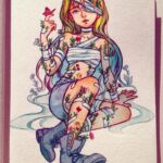 Qing Han Instagram - Flower Wounds 🌺💉 (How does your garden grow?) • • • Wow I spent like an hour fixing this haha...."orz #throwback to this piece from over a year ago after I had my first surgery What time do you guys sleep at? Lol I've been going to bed at least at 2am... Oh hey it's 2am...😵