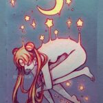 Qing Han Instagram - Star births ⭐️🌙⭐️ • • • I edited this old drawing I did last year the night before I went for my first open heart surgery. I think I must've been really stressed or something cause the colours were not what I liked at all. So I've somewhat "fixed" it to my liking. So I think I might've over exercised today...my heart was skipping beats and palpitating for the last 2 hours...but I don't wanna go to the emergency room haha @-@;;;...it's getting better though so I should be okay. Just super tired and not up for waiting 4 hours in the emergency room and be told I was fine like the last time I went. It's only 10pm but I'm going to bed now, so tired. Gnight guys :) Edit: this is sailor moon guys. Omfg I didn't think I had to say it 😂😂😂😂