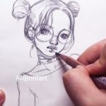 Qing Han Instagram - 👓💄 • • • Quick sketch. 6B Pencil. Should I post just videos or do you also wanna see the finished pic posted? I might edit it a bit tho. ? • Started learning a bit of Kpop dancing. Starting with bang bang bang; the rope throwing move is so fucking cool hahaha. It's hard, and my body doesn't have the right top bottom coordination 😂~ but a good workout. So tired. Managed to squeeze this in before bed. Gnight! Music - Kamiyama Junichi - In the Late Summer