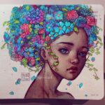 Qing Han Instagram - 🌸🌺🌼Flowering hair~ • • • Some #fbf cause I still really, really like this one I did 😆~ Also, I'm wondering who some of your favourite artists, models, or photographers on Instagram/Facebook are? I'd love to see some new stuff here haha;;~ especially anything that's a little weird and surreal like @sheidlina ~ Thanks 😁~