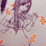 Qing Han Instagram - Some wip for #meettheartist I guess? Lolol~ I wish I was actually this cute thooooo hahaha~ 😆 I'm always so late with bandwagon joinings hahaha~ do you guys like to join certain internet bandwagons? I'm always like...waaaaay too late lol • • Been not feeling the drawing mood these days haha. I think it's just cause I've been gaming for so long that I just wanna keep gaming...🐟. Wanted to do some stuff for #mermay but...uh...lol. Will try to do something before the month ends *already near the end of month lolol*