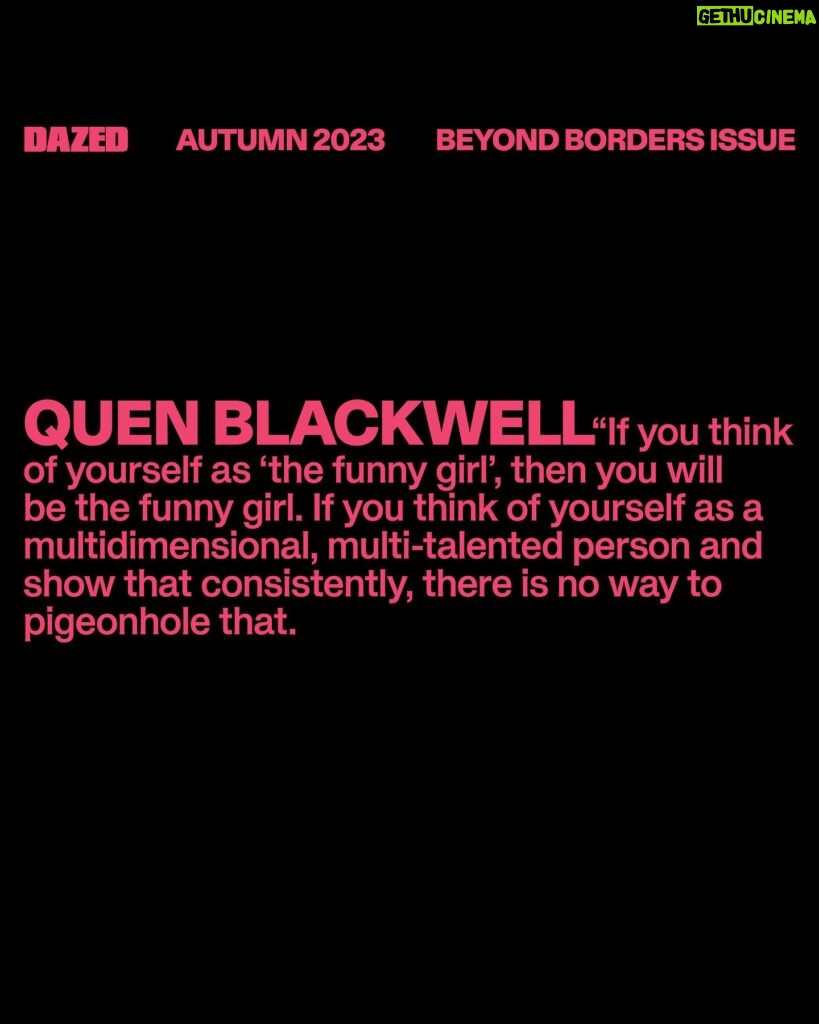 Quen Blackwell Instagram - DAZED MAGAZINE by @thibautgrevet Drop DEAD Gorgeous❤️‍🔥 (I’m literally in a moving hearse in paris). YALL IM ON THE COVER OMG. This has been a DREAM come true and I cannot believe this is real life. Thank you to the amazing team at Dazed. I will remember this moment for the rest of my life. Photography @thibautgrevet Styling @georgia.pendlebury Hair @_uncle__lee_ Make-up @beccawordingham Nails @nailsbysylvievacca Set Design @lucie_tescaro Movement Director @ryanchappell Production #chloelebrun @division.global Post Production @inkretouch Executive Talent Consultant @gkldprojects Text @heyheytreytrey Editor-in-Chief @ibkamara Art Director @gareth_wrighton Editorial Director @kaci0n Fashion Director @imruh #QuenBlackwell faux fur coat ALEXANDRE VAUTHIER, polyester mesh top and skirt COURRÈGES, Tiffany HardWear gold earrings TIFFANY & CO. Taken from the autumn 2023 #BEYONDBORDERS issue of #dazed