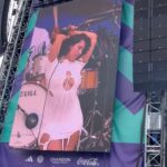 RAYE Instagram - this beautiful summer man doing festivals where so many ppl actually turn up to watch us 😭 also hi to anyone discovering my music for the first time on these festival shows welcome to the family Lots of love back injuries and all 🥲🫀🎤🎙️