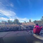 RAYE Instagram - this beautiful summer man doing festivals where so many ppl actually turn up to watch us 😭 also hi to anyone discovering my music for the first time on these festival shows welcome to the family Lots of love back injuries and all 🥲🫀🎤🎙️