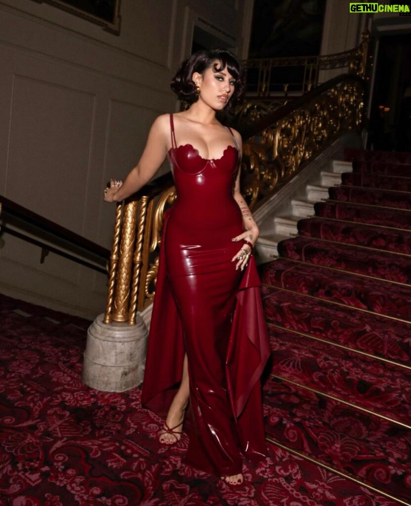 RAYE Instagram - some shiny red things including a limited number of the beautiful red translucent vinyls we have printed of My 21st Century Symphony which you can purchase on my website ❤️ also thank you @britishgq family for a beautiful night