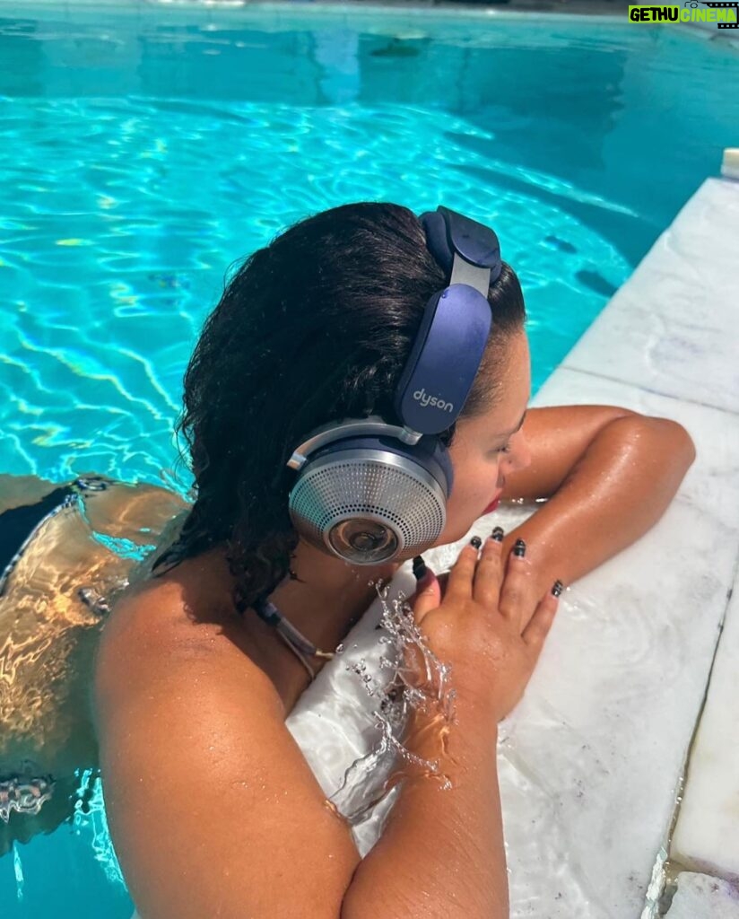 RAYE Instagram - some things in my camera roll ✨💕🌞🥰😵‍💫👙✈️😹🍸 ft my Dyson Zone #ad