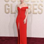 Rachel Brosnahan Instagram - 💋🌹❣️ Thank you to my brilliant friend @sergiohudson for the dreamiest dress and the squad for getting this gal @goldenglobes ready ❣️🌹💋